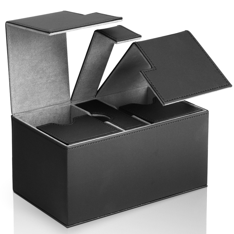 Kitoyz 5000+Trading Card Storage Box With 50 Cardboard Storage Box Card Dividers,Card House For Sports Card Storage Collection C