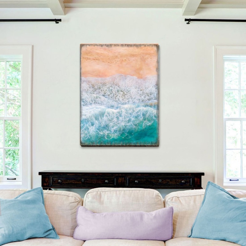 Ocean Shore Art Wooden Wall Art by Nature Wonders – Nature Wildlife Decor  – 95397B