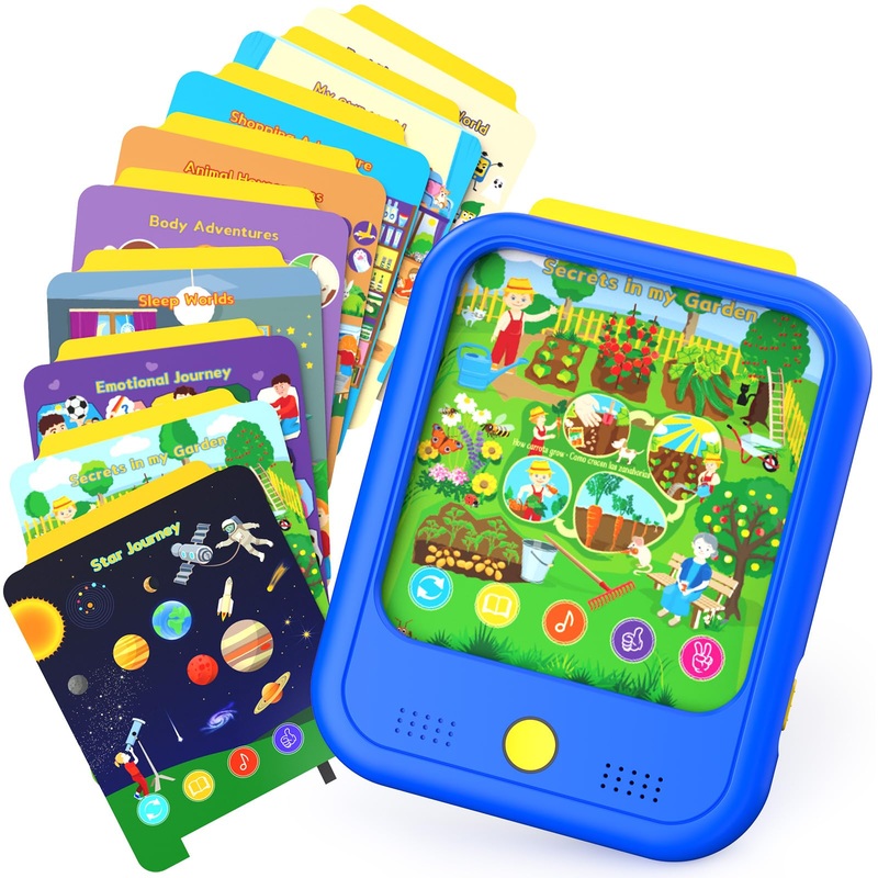 Qiaojoy Kids Learning Tablet Educational Learning Pad For Toddlers 2-5 To Learn Alphabets, Numbers, Foods, Time, Music, Talking