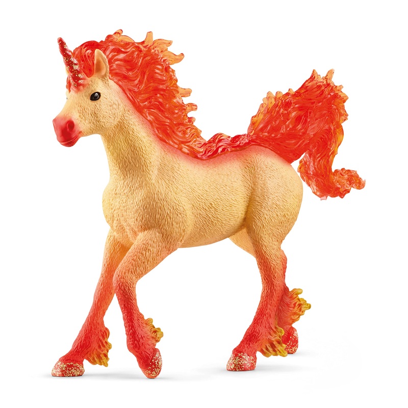 Schleich Bayala New 2023, Unicorn Toys For Girls And Boys, Elementa Fire Unicorn Stallion Toy Figurine, Ages 5+