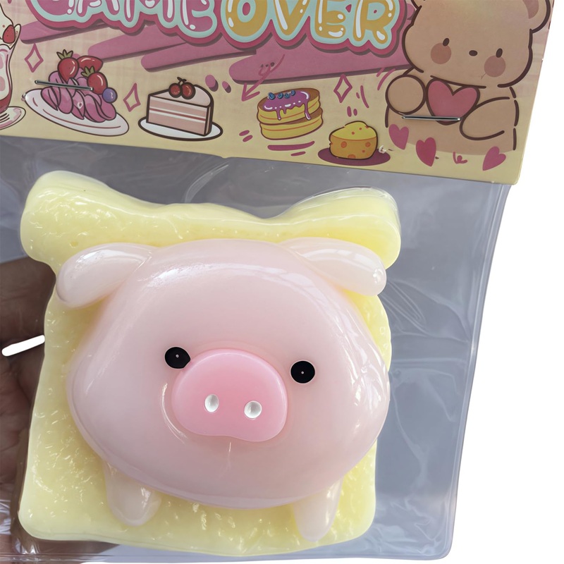 Suisuile Kawaii Sensory Toys, Squishy Fidget Toys For Kids And Adults, Stress Relief Squishy Pig, Ages 3+