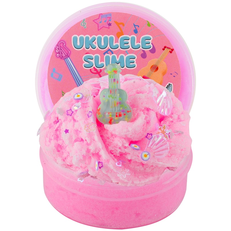Ukulele Pink Cloud Slime, Super Drizzly With Glow In The Dark Add-Ins, Party Favors For Kids, Sensory Toys Girls & Boys Gifts Bi