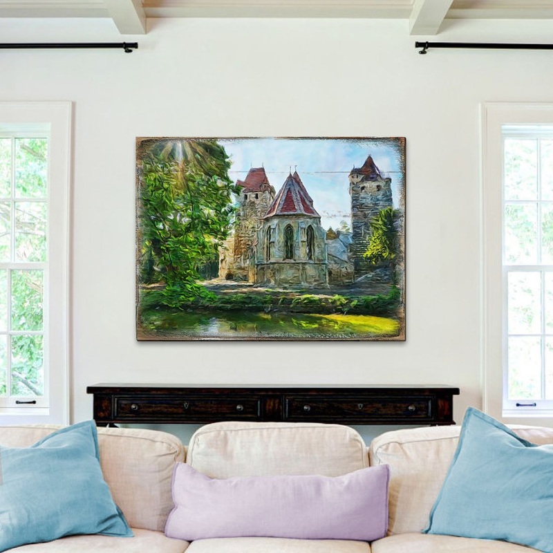 Aleeza Castle Art Wooden Wall Art by Nature Wonders – Nature Wildlife Decor – 95248B