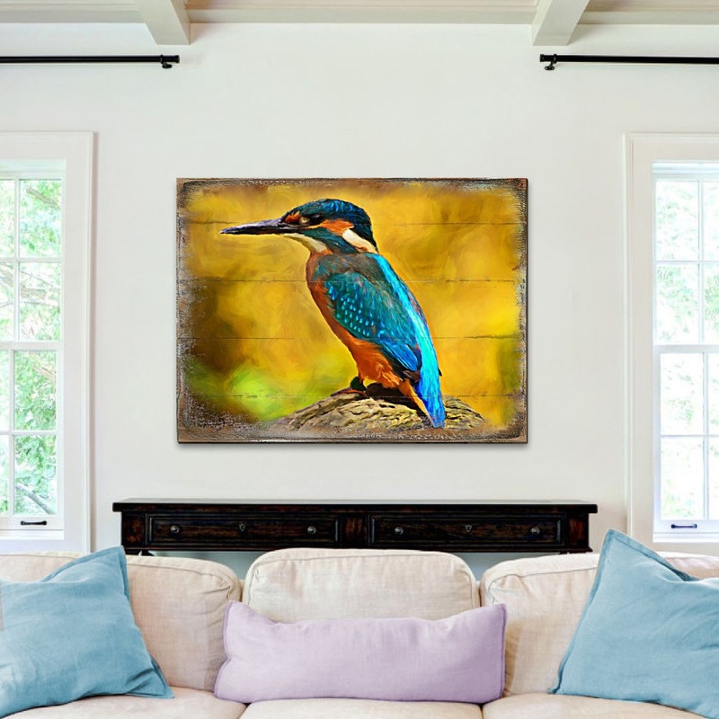 Alyra Bird Art Wooden Wall Art by Nature Wonders – Nature Wildlife Decor  – 95298B