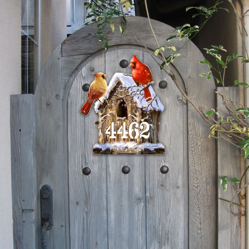 Birds Lover Wooden Personalized House Number Sign by D. Gelsinger – Easter Spring Decor – Handcrafted Wooden Address Sign – MA8461054-2-1533