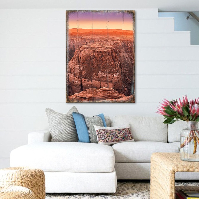 Canyon Dusk Art Wooden Wall Art by Nature Wonders – Nature Wildlife Decor  – 95278B