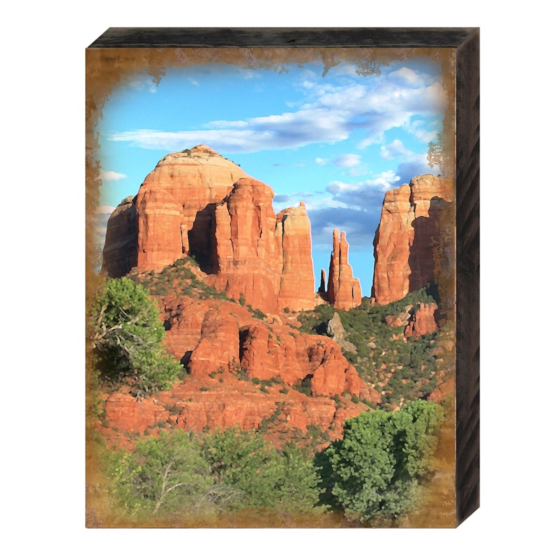 Canyon Greenery Art Wooden Wall Art by Nature Wonders – Wildlife Holiday Decor – 95283B