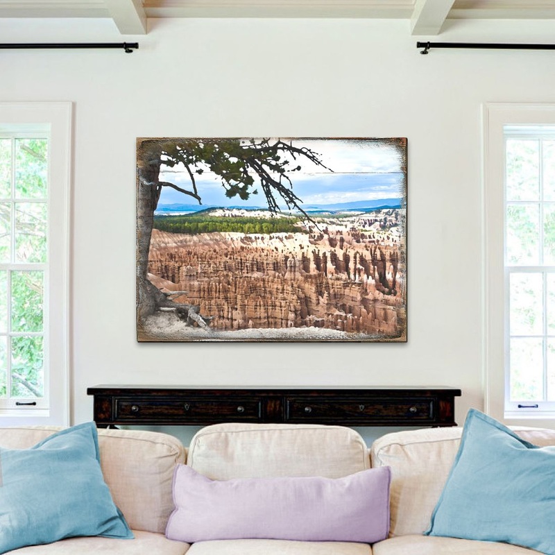 Canyon Tree View Art Wooden Wall Art by Nature Wonders – Nature Wildlife Decor  – 95281B