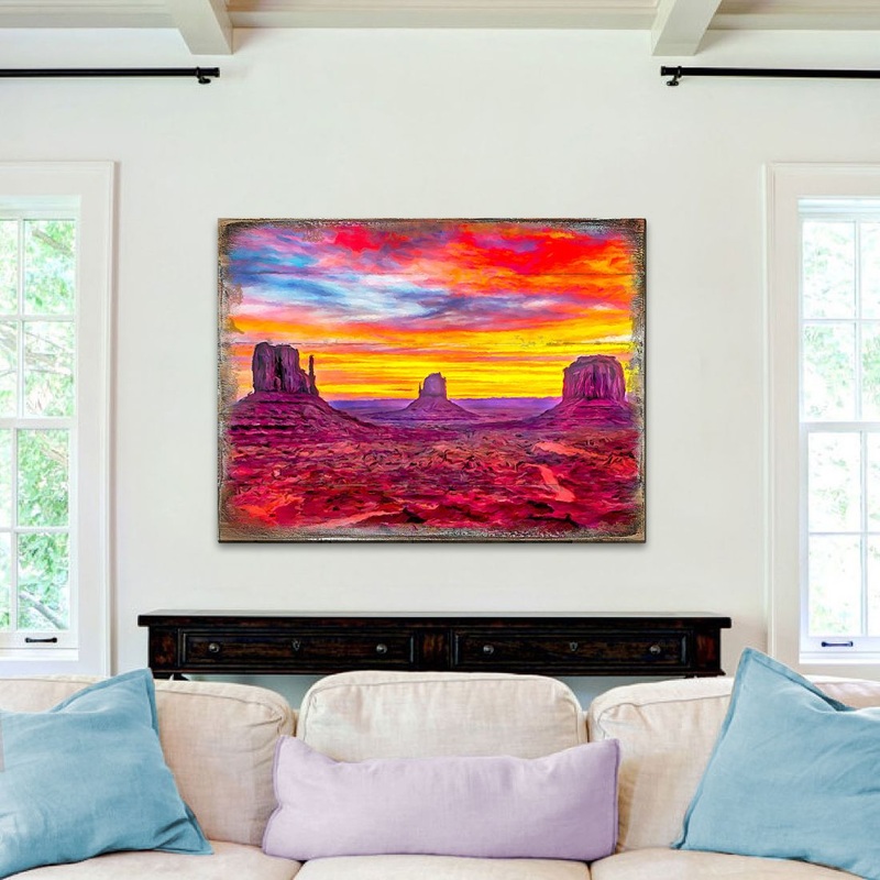 Canyons Landscape Art Wooden Wall Art by Nature Wonders – Nature Wildlife Decor  – 95236B