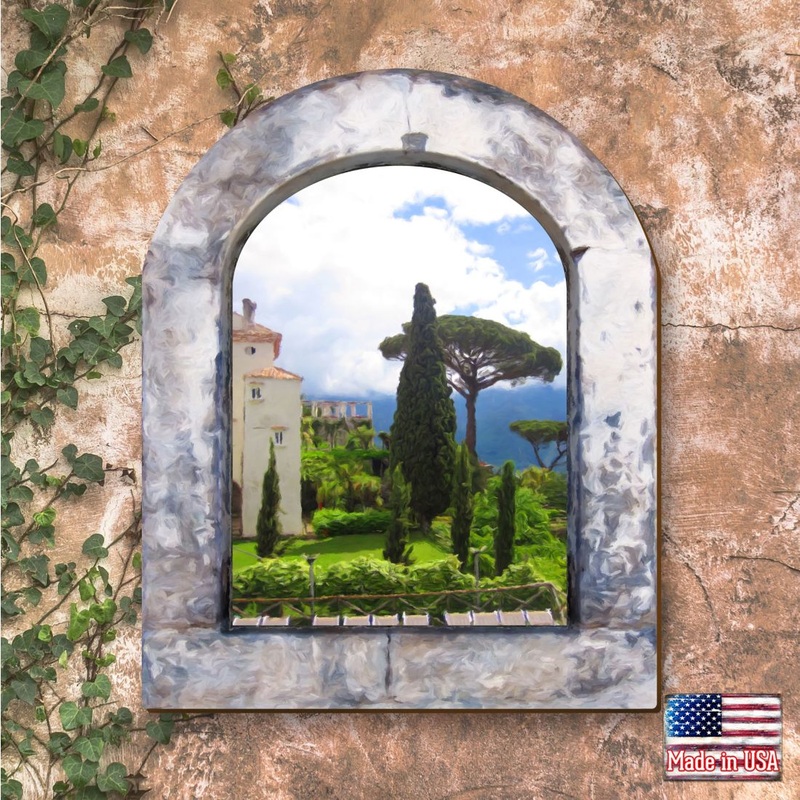 Castle by the Sea Wooden Wall Art by G. DeBrekht – Coastal Sea-Life Decor – 8491002W