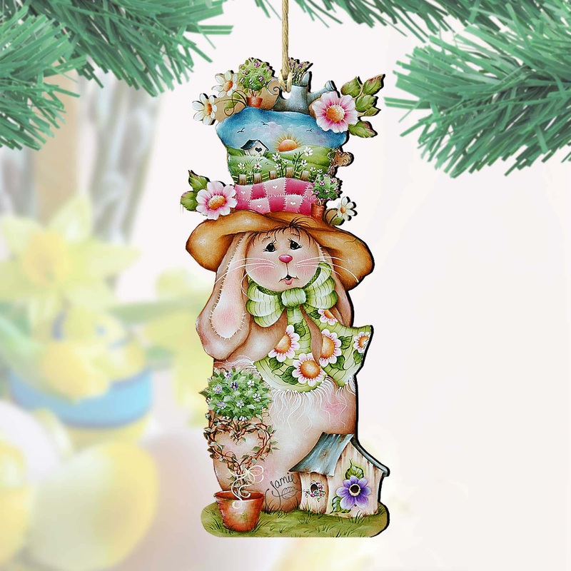 Hailey Hare Wooden Ornaments Easter by Jamie Mills-Price – Easter Spring Decor – 8457603