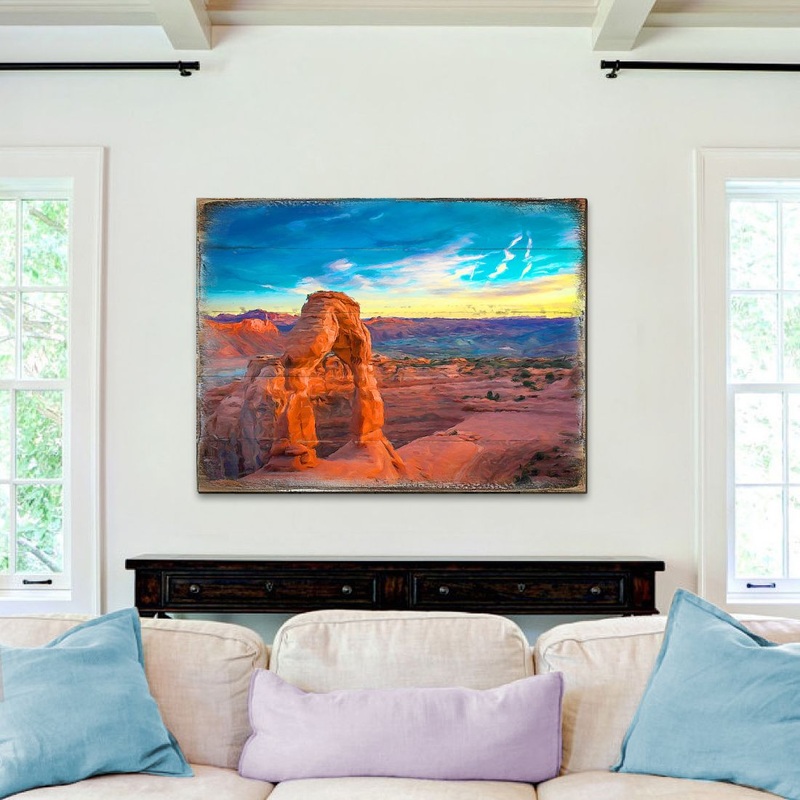 Hogle Canyon Art Wooden Wall Art by Nature Wonders – Nature Wildlife Decor  – 95245B