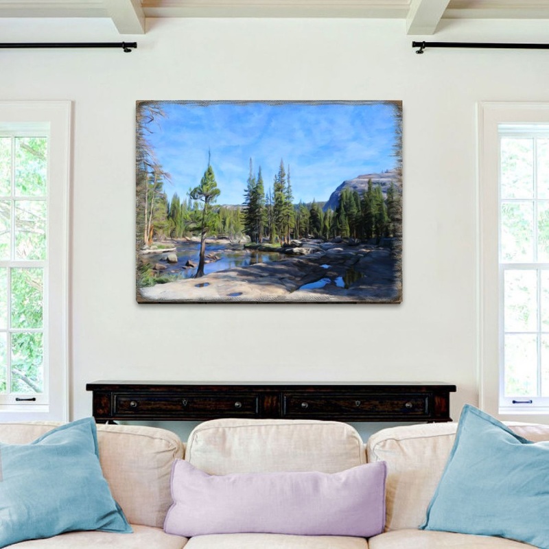 In the Mountains Art Wooden Wall Art by Nature Wonders – Nature Wildlife Decor  – 95404B