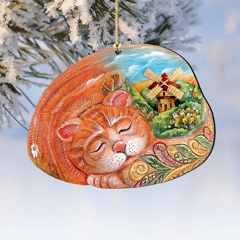 Kitten Wooden Ornaments Christmas by G. DeBrekht – Easter Spring Decor – 8185251