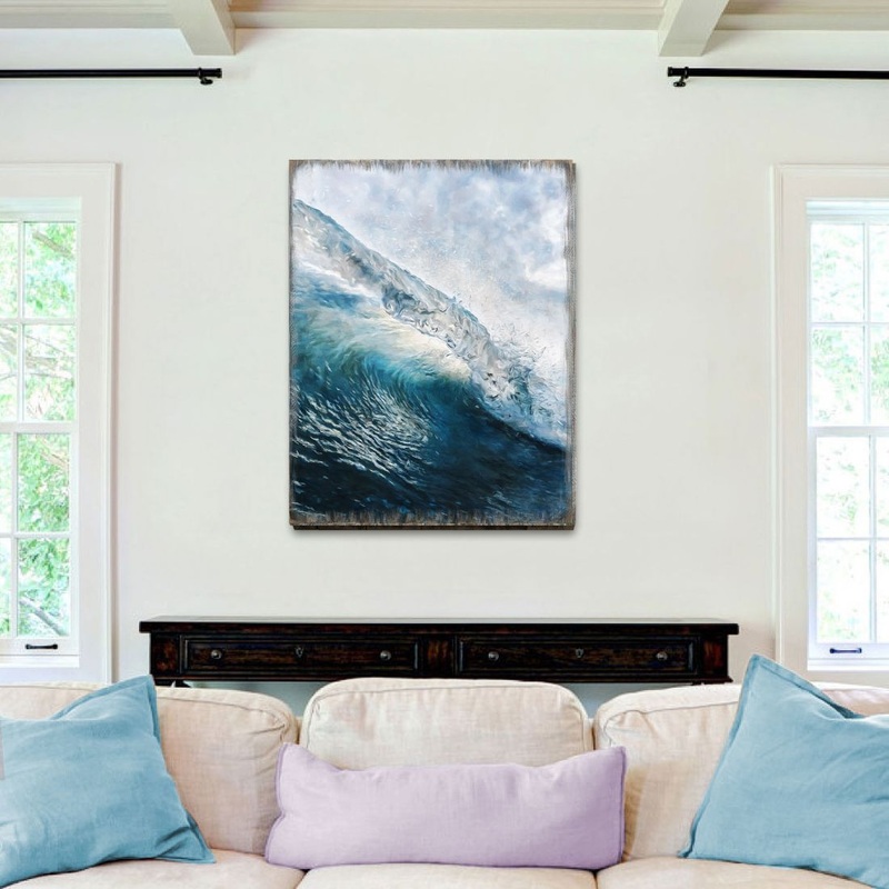 Ocean Wave Art Wooden Wall Art by Nature Wonders – Nature Wildlife Decor  – 95396B