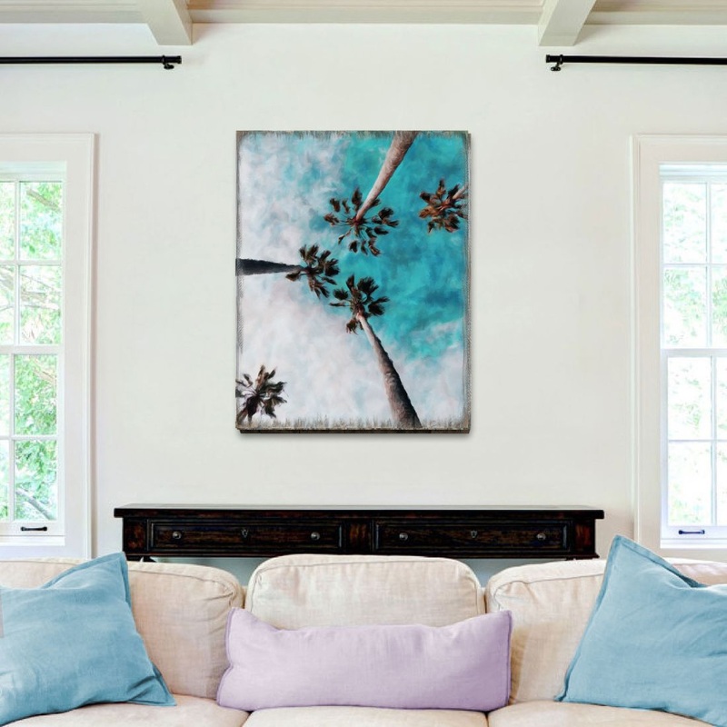 Palms Art Wooden Wall Art by Nature Wonders – Nature Wildlife Decor  – 95395B