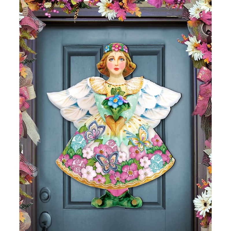 Spring Angel Easter Door Decor by G. DeBrekht – Easter Spring Decor – 8157616H