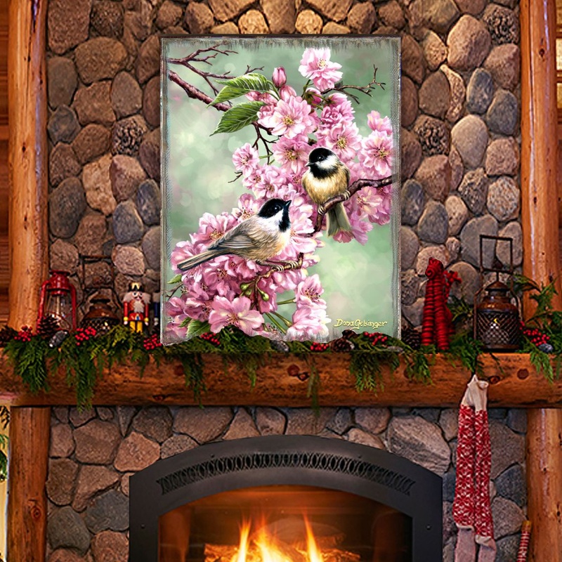 Spring Blossoms Wooden Wall Art by D. Gelsinger – Easter Spring Decor – 95671B-DG