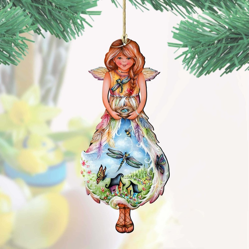 Spring Fairy Wooden Ornaments by Jamie Mills-Price – Easter Spring Decor – 8457902