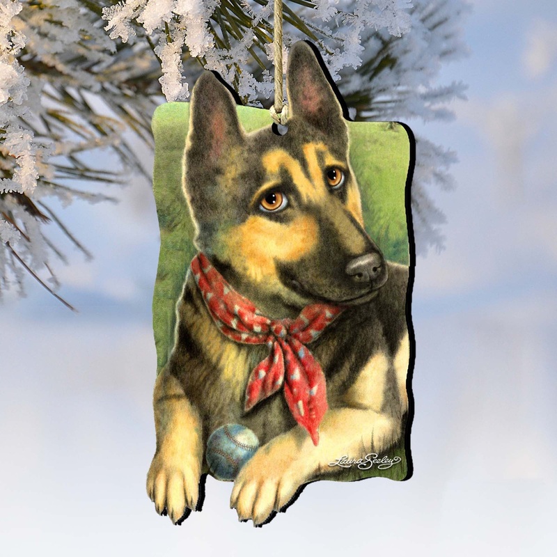 Spring Training Wooden Ornaments Pets by Laura Seeley – Pets Dog and Cats Decor – 8511015-LS