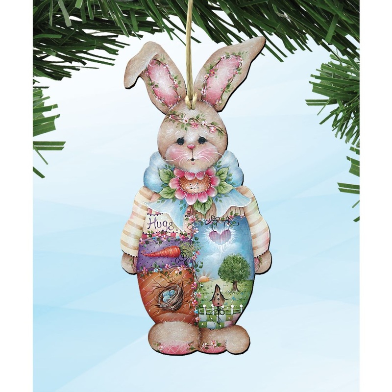 Bella Bunny Wooden Ornaments Easter by Jamie Mills-Price – Easter Spring Decor – 8457601
