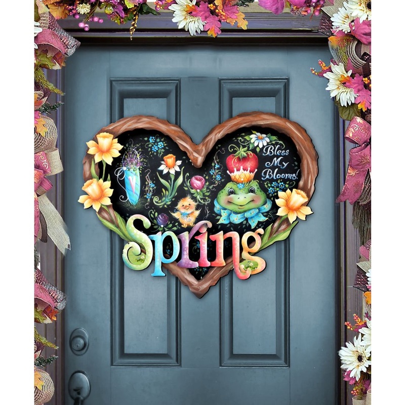 Bless my Bloomin Heart Easter Door Decor by Jamie Mills-Price – Easter Spring Decor – 8457608H