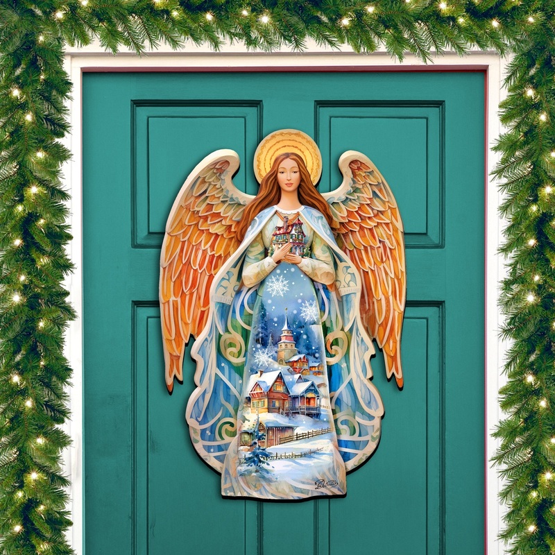 Blessing Home Angel Holiday Door Decor by G. Debrekht – Christmas Decor – 8611021H