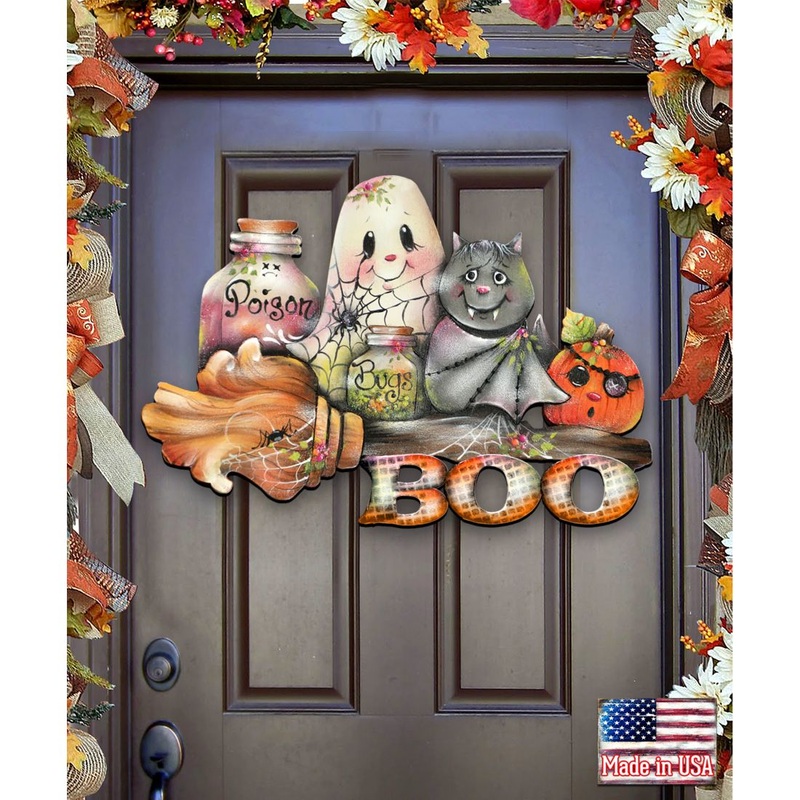 Brunhilda’s Broom! Halloween Door Decor by Jamie Mills-Price – Thanksgiving Halloween Decor – 8457411H