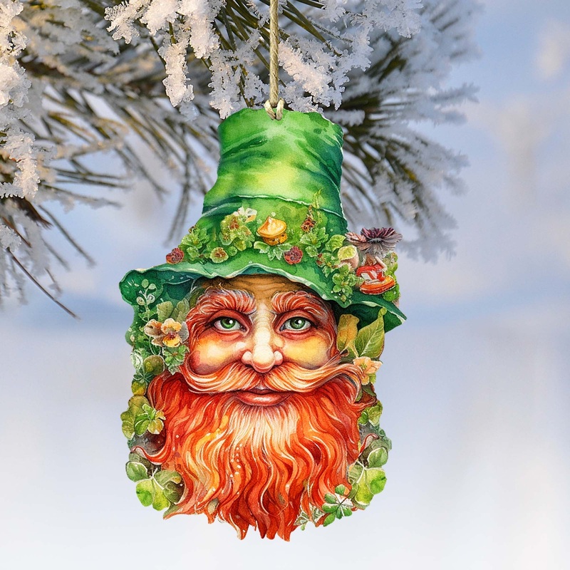 Happy St. Patrick Day Wooden Ornaments by G. DeBrekht Easter Spring Decor – 8652779