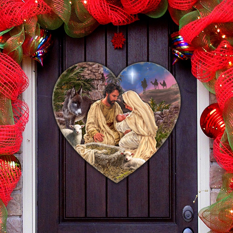 Jesus is Lord Holiday Door Decor by D. Gelsinger – Nativity Holiday Decor – 8652813H-DG