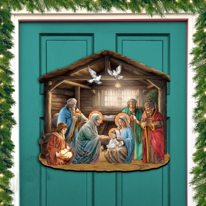 Nativity Scene Holiday Door Decor by G. Debrekht – Nativity Holiday Decor – 8652763H
