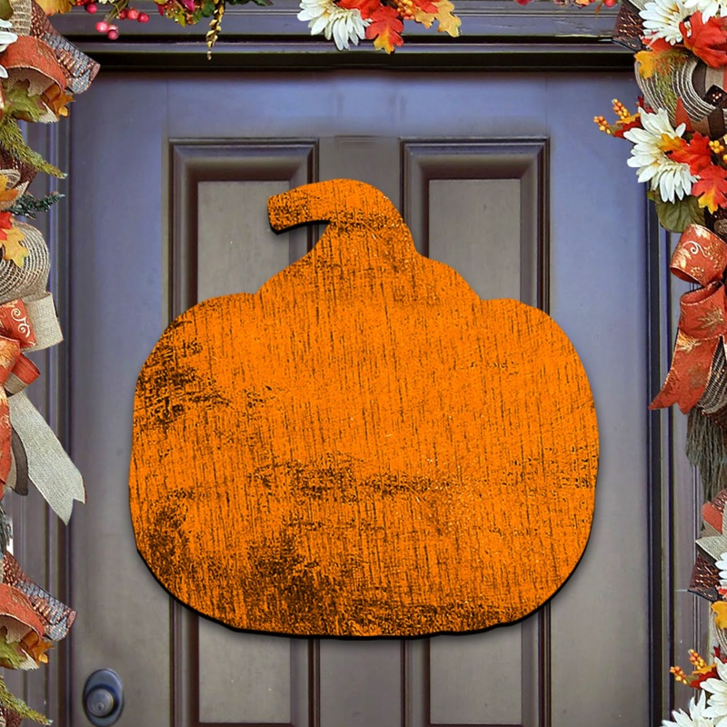 Pumpkin Rustic Halloween Door Decor by G. DeBrekht – Thanksgiving Halloween Decor – 8158413H-2