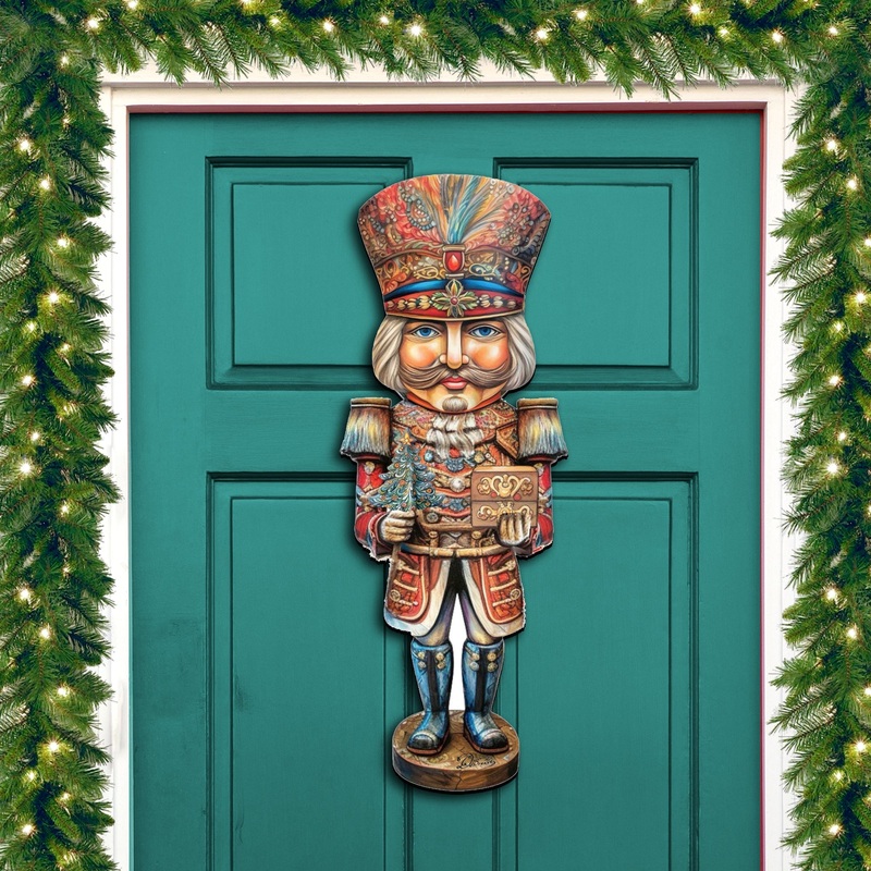 Regal Nutcracker Prince Holiday Door Decor by G. Debrekht – Christmas Decor – 8611060H