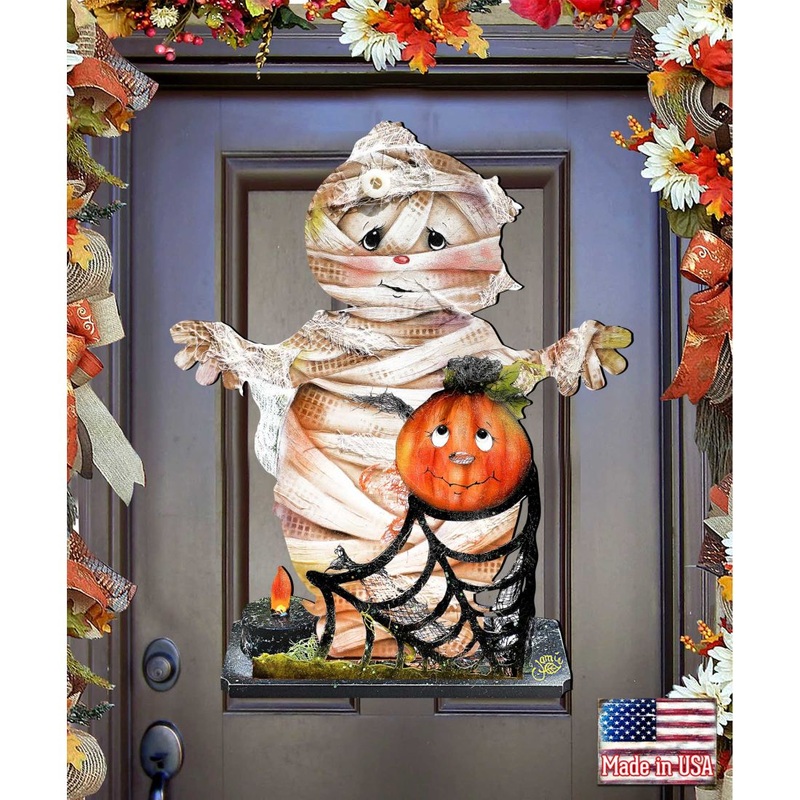 Some Mummy Loves You Halloween Door Decor by Jamie Mills-Price – Thanksgiving Halloween Decor – 8457406H