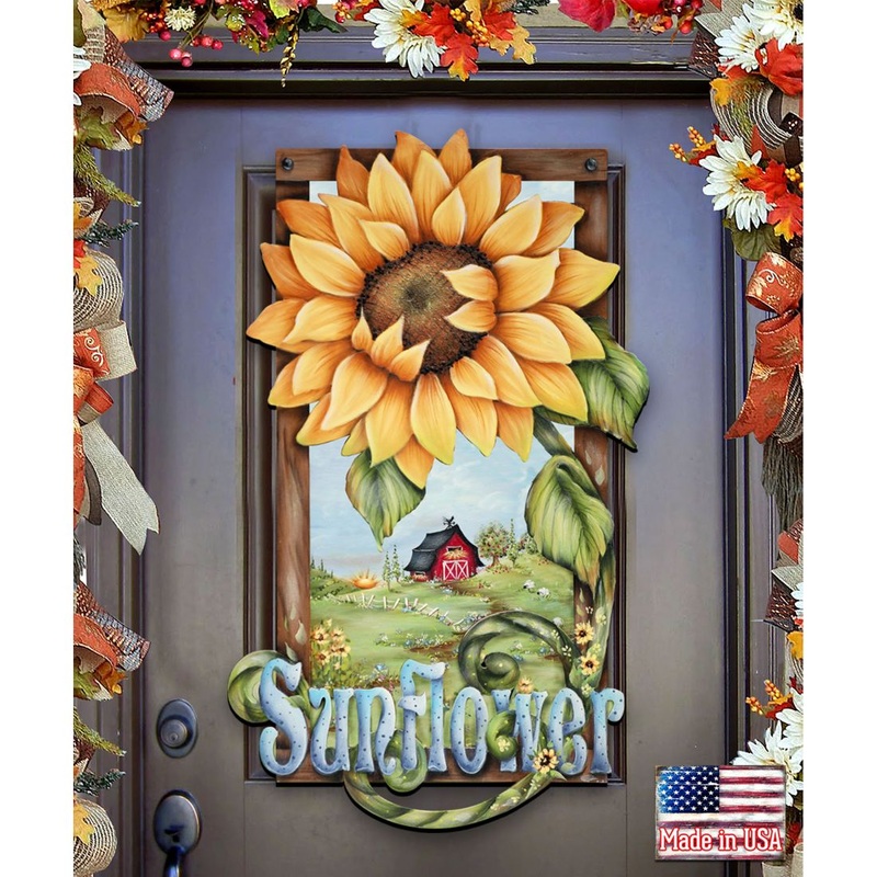 Sunflower Farms Halloween Door Decor by Jamie Mills-Price – Thanksgiving Halloween Decor – 8457701H