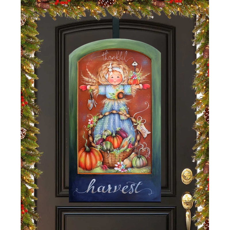 Thankful Harvest Holiday Door Decor by Jamie Mills-Price – Thanksgiving Decor – 8611076H-MP