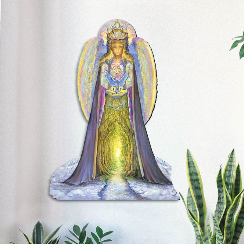 The Angel and The Blue Cat Oversized Decor by Josephine Wall – Christmas Decor – 845623H-JW