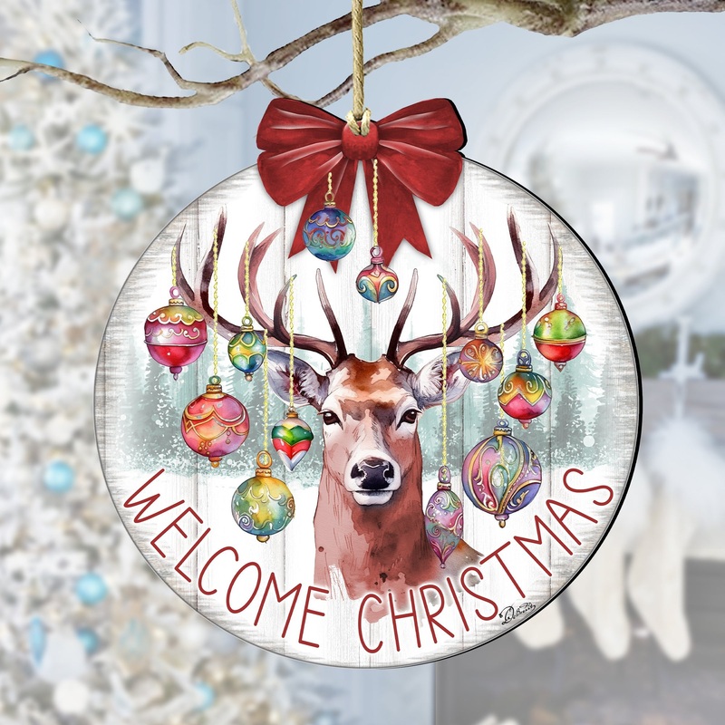 Welcome Christmas Wooden Ornaments by G. Debrekht Christmas Decor – 933118
