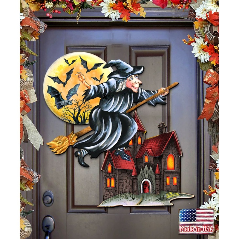 Witch Halloween Door Decor by G. DeBrekht – Thanksgiving Halloween Decor – 8114010H