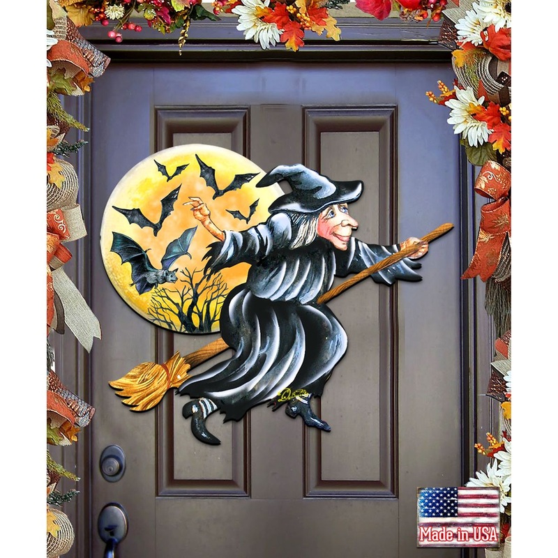 Witch Halloween Door Decor by G. DeBrekht – Thanksgiving Halloween Decor – 8114011H