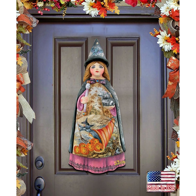 Witch Halloween Door Decor by G. DeBrekht – Thanksgiving Halloween Decor – 8114170H