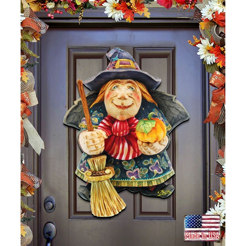 Witch Halloween Door Decor by G. DeBrekht – Thanksgiving Halloween Decor – 8158412H