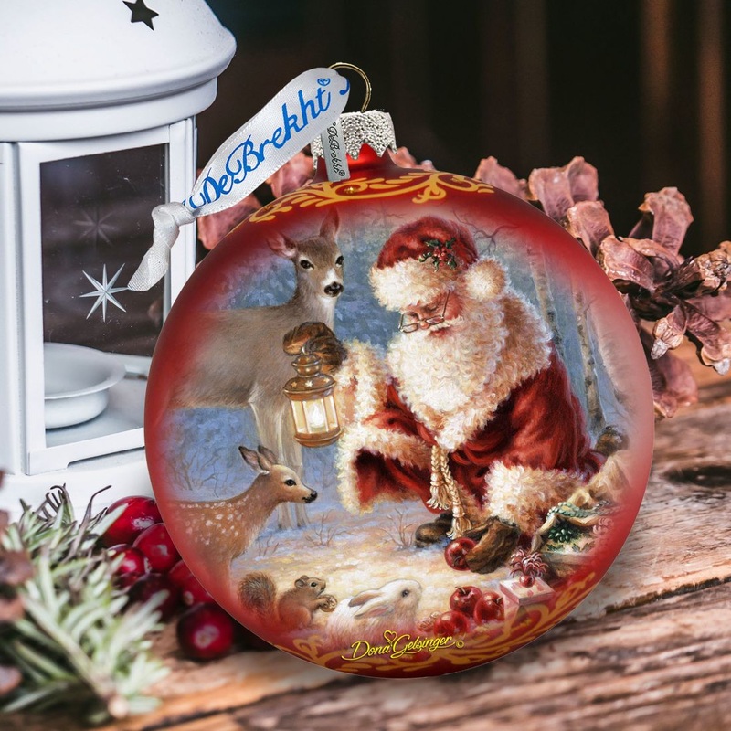 Abundance of Joy Glass Ornament Limited Edition by D Gelsinger – Christmas Santa Snowman Decor – 73890-0104