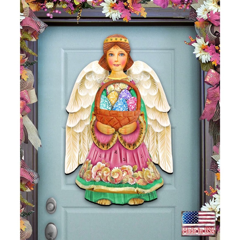 Easter Angel Easter Door Decor by G. DeBrekht – Easter Spring Decor – 8154153H