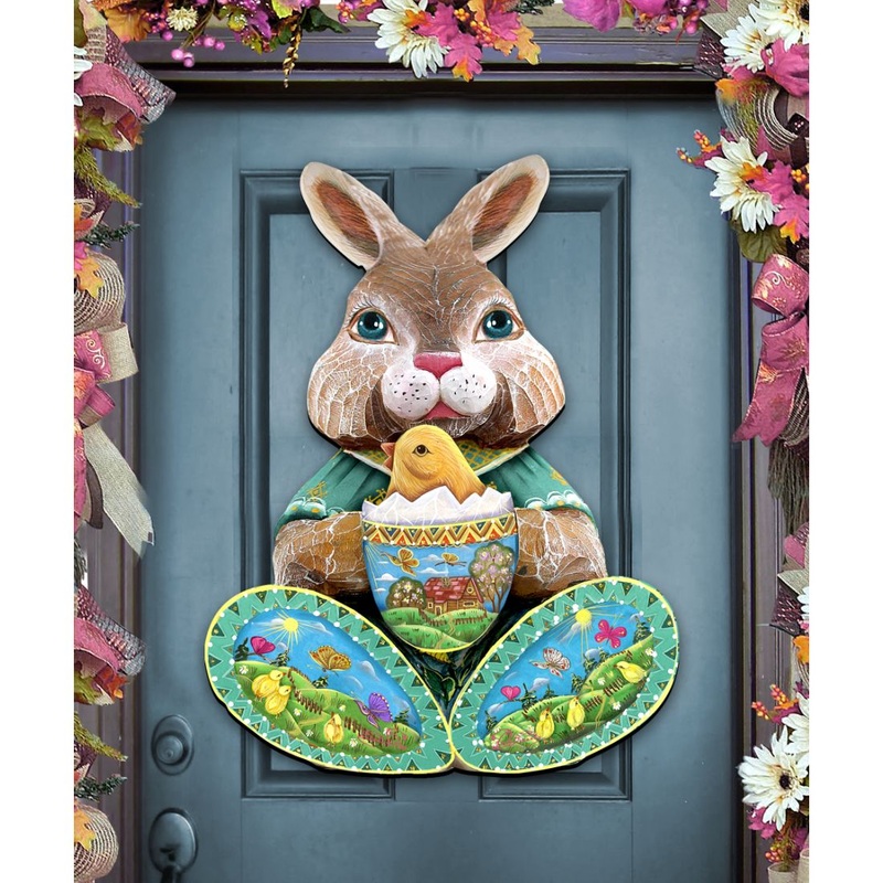 Easter Bunny Easter Holiday Door Decor by G. DeBrekht – Easter Spring Decor – 8144502H