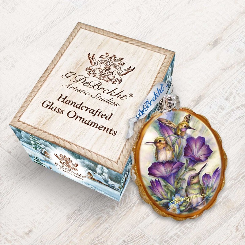 Everlasting Friendship Hummingbird Mercury Glass Ornament by J. Bergsma – Wildlife Holiday Decor – 7783936-JB