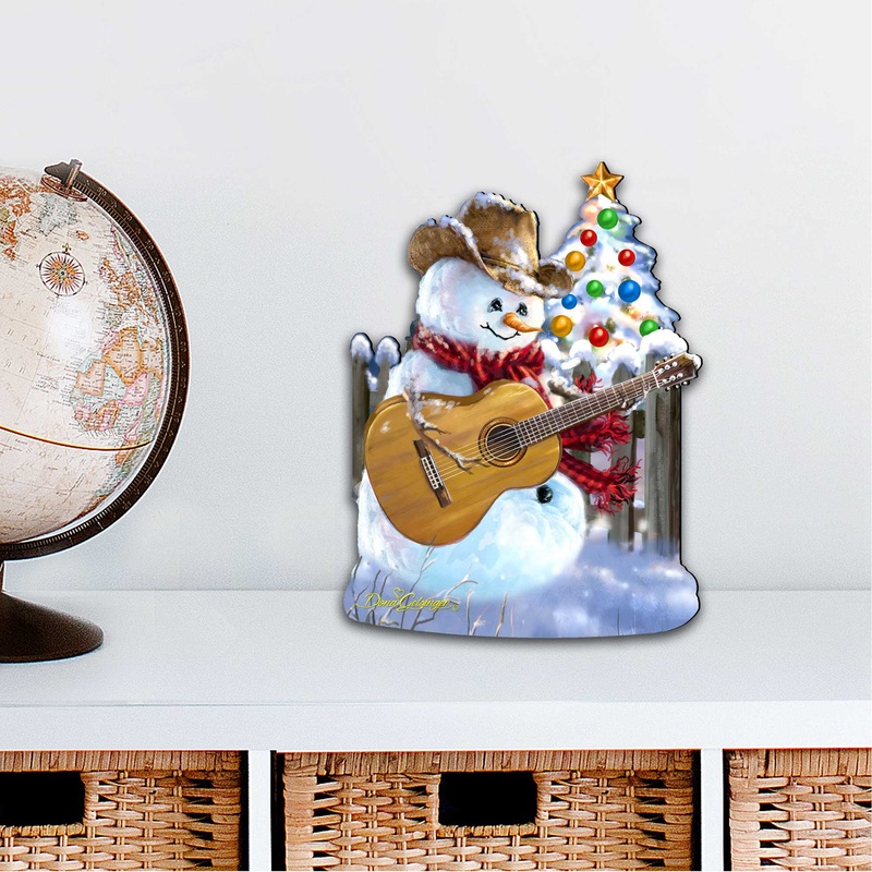 Guitar Rocker Snowman Holiday Decor D. Gelsinger – Designocracy – 8161120M-1531