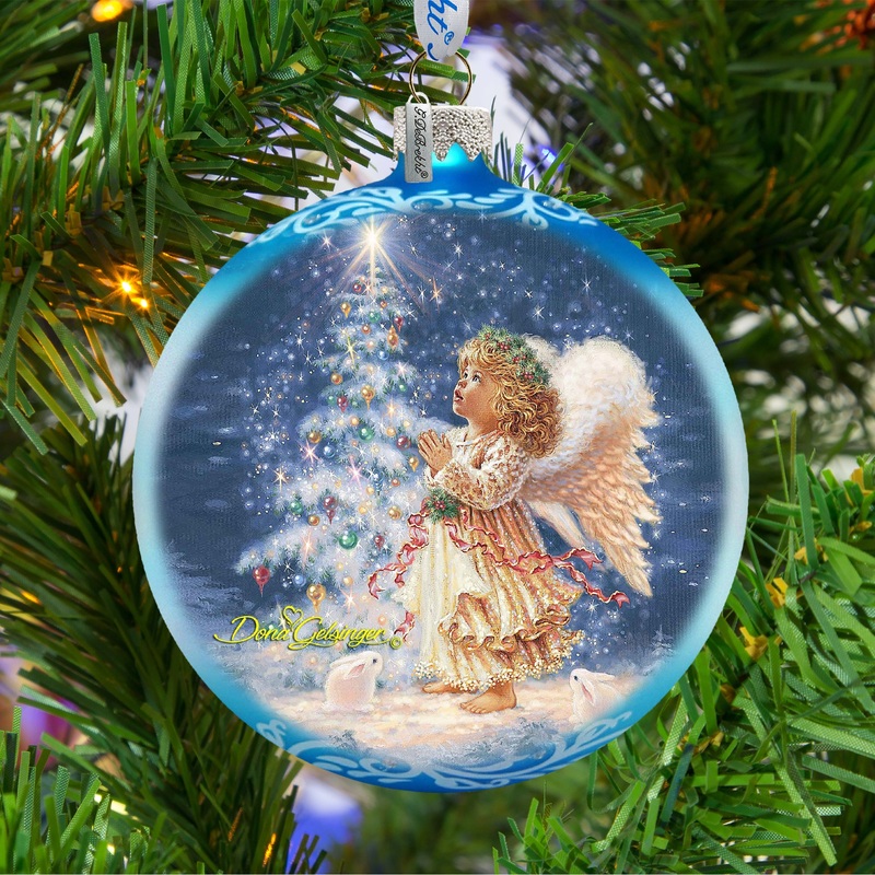 My Christmas Wish Glass Ornament by D. Gelsinger – Nativity Holiday Dcor – 71113-0703