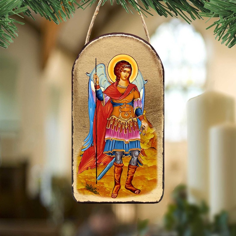 Saint Michael the Angel Religious Christian Sacred Icon Ornament – Inspirational Icon Dcor – 87022