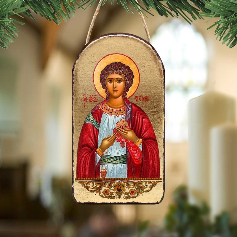 Saint Stephen Religious Orthodox Sacred Icon Ornament – Inspirational Icon Decor – 87056